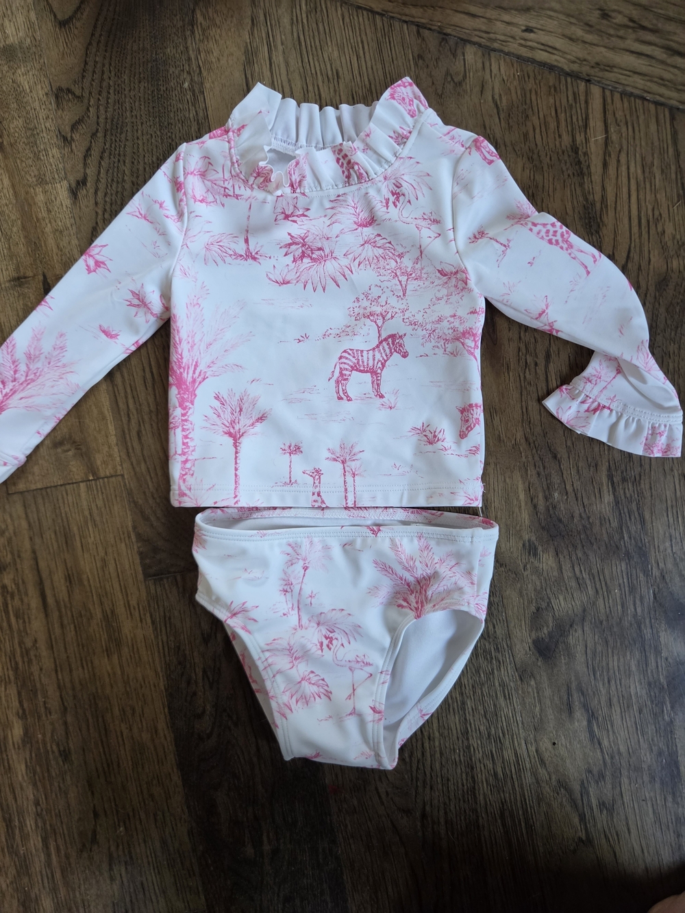 Janie And Jack Animal Friends Toile Rash Guard Swimsuit